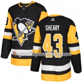 Pittsburgh Penguins Conor Sheary 43 Adidas 2017-2018 Zwart Authentic Shirt - Mannen
